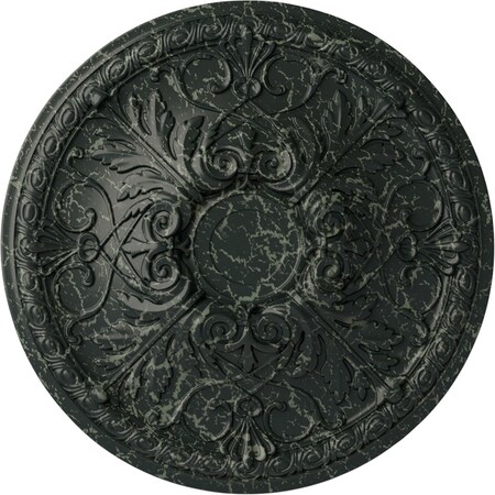 Ekena Millwork Tristan Ceiling Medallion (Fits Canopies up to 5 1/2"), 26"OD x 3"P, Painted Turtle Crackle CM26TNPTC
